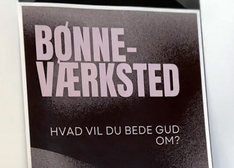 Plakat med bønneværksted