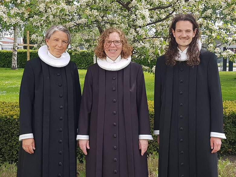 Tre præster i haven