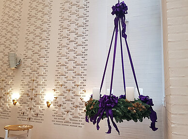 Adventskrans i Solrød Strandkirke